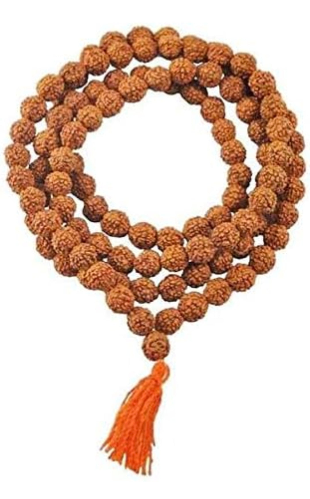 Rudraksha Mala 100% Original (Brown, 8 mm) Japa Mala (5 Mukhi Mala, 108 Beads Mala)